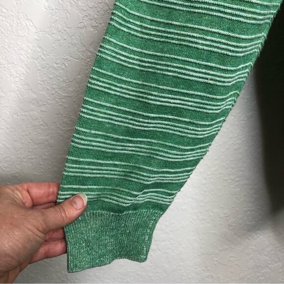 Soft Surroundings green and white striped tunic sweater size 3X - Picture 4 of 14
